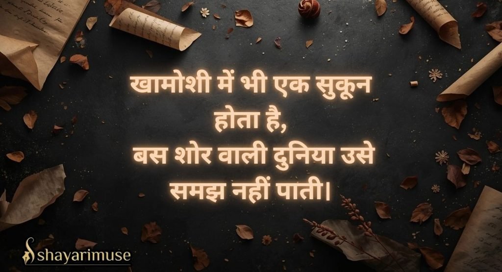 Gulzar Shayari on Khamoshi (Silence)
