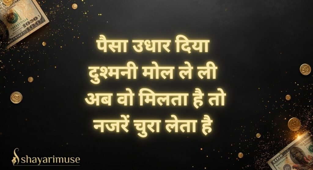 Paisa Karz Aur Udhaar Shayari