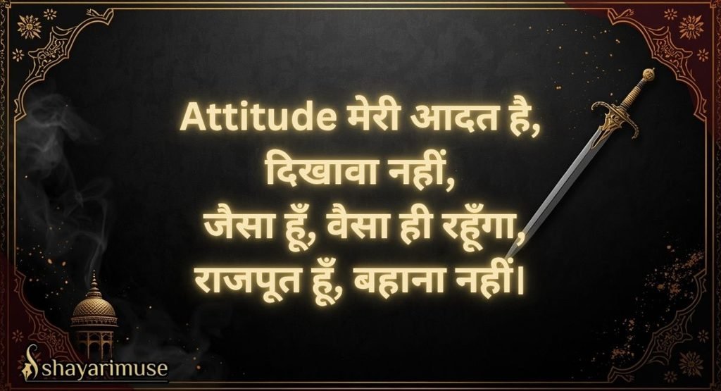 Rajput Attitude Shayari for Boys